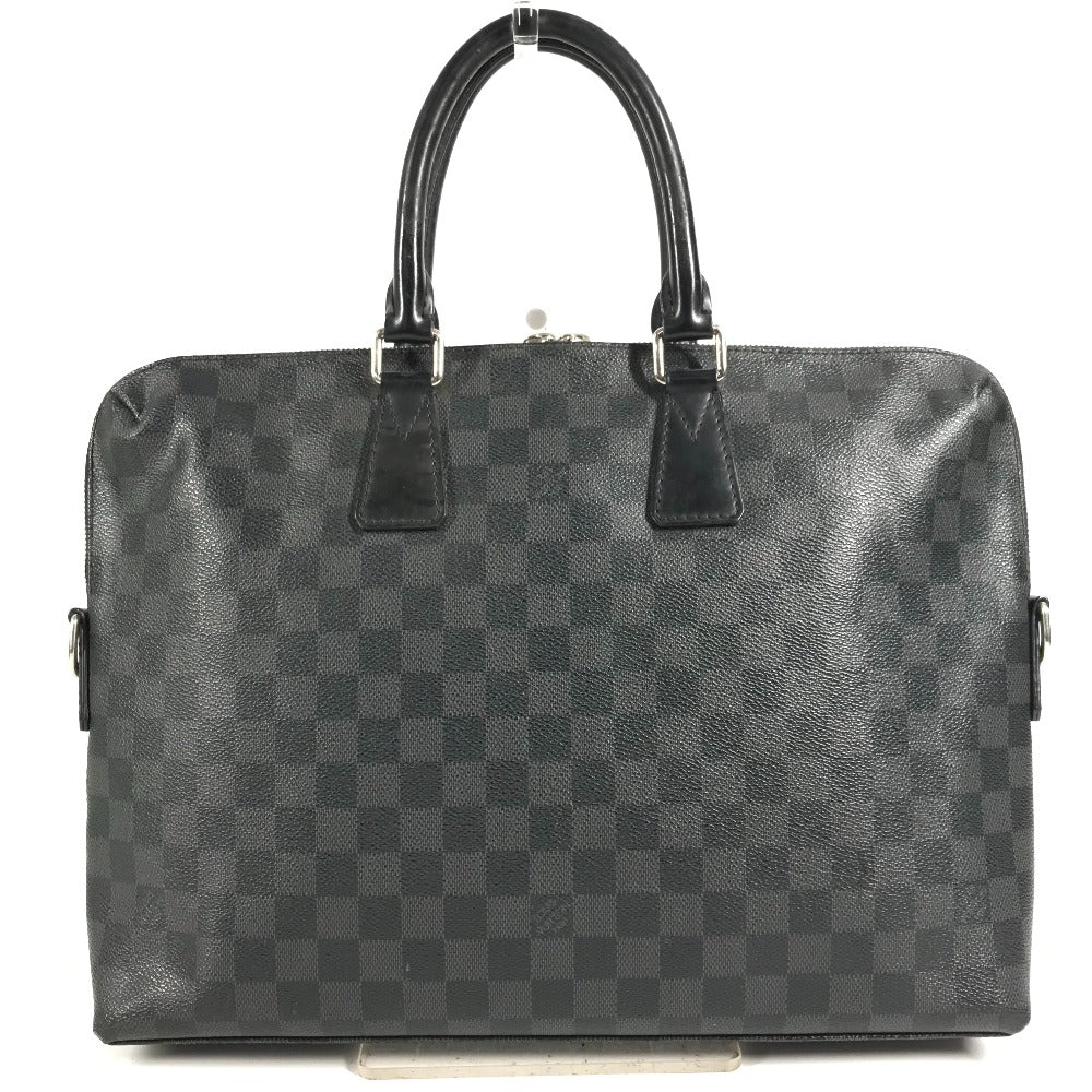 LOUIS VUITTON N48224 ダミエグラフィット ポルトドキュマンジュール PDJ カバン ブリーフケース ハンドバッグ 書類バッグ ビジネスバッグ ダミエグラフィットキャンバス メンズ ブラック