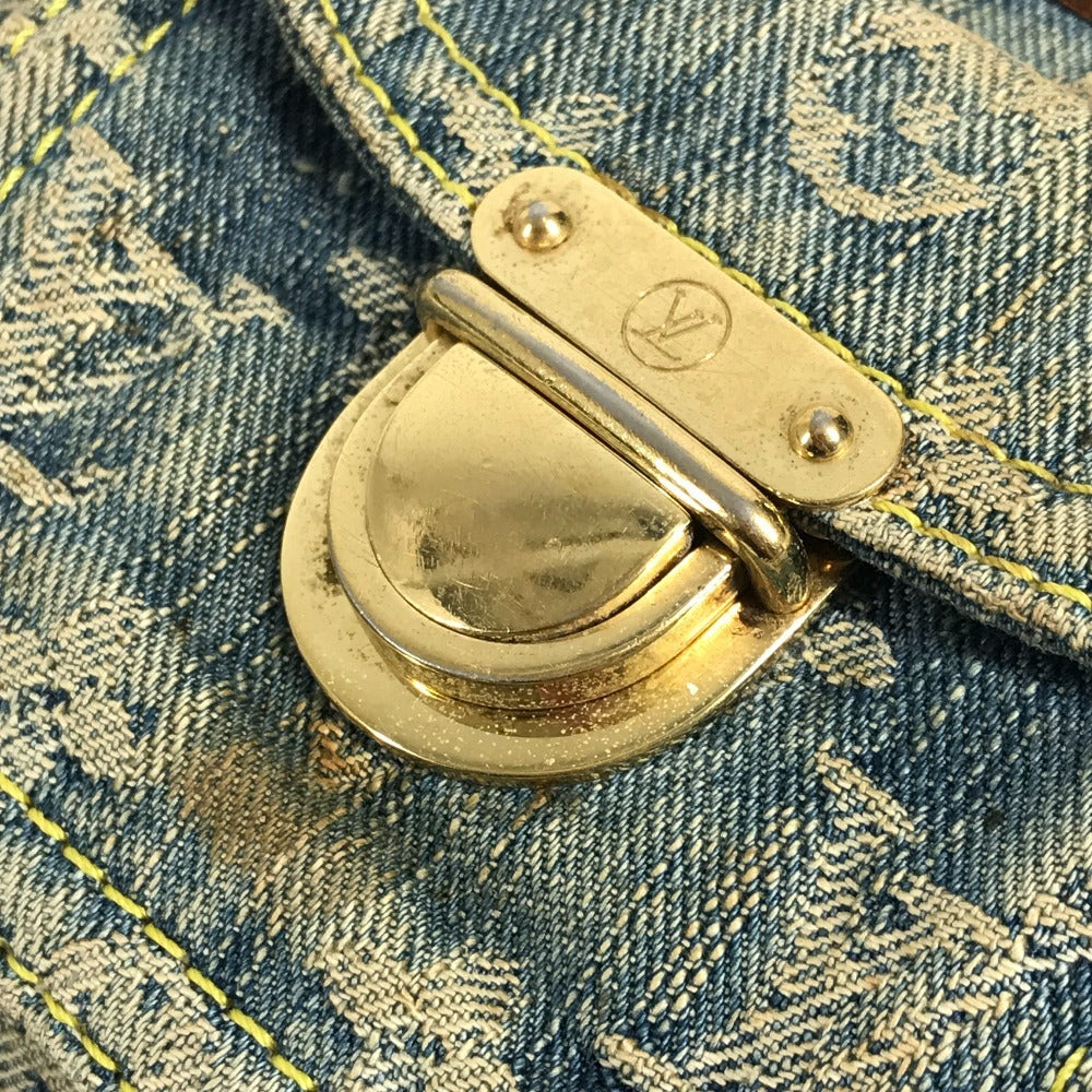 LOUIS VUITTON M95049 Monogram Denim Baggy PM Baggy PM Shoulder Bag Pocket Bag 2WAY Bag Shoulder Bag Monogram Denim Women's Blue