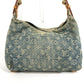 LOUIS VUITTON M95049 Monogram Denim Baggy PM Baggy PM Shoulder Bag Pocket Bag 2WAY Bag Shoulder Bag Monogram Denim Women's Blue