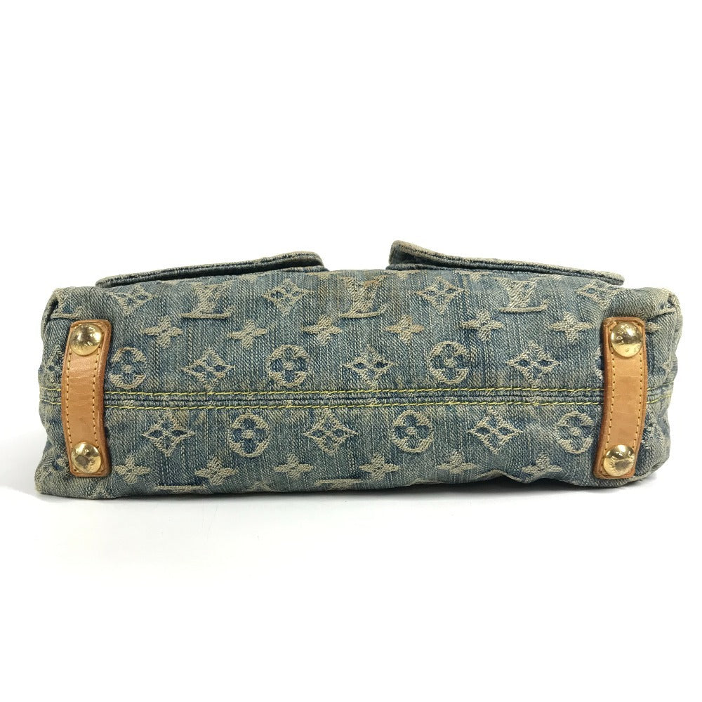 LOUIS VUITTON M95049 Monogram Denim Baggy PM Baggy PM Shoulder Bag Pocket Bag 2WAY Bag Shoulder Bag Monogram Denim Women's Blue