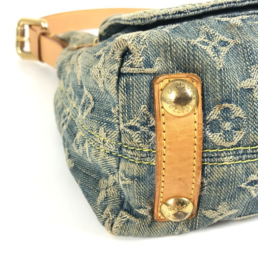 LOUIS VUITTON M95049 Monogram Denim Baggy PM Baggy PM Shoulder Bag Pocket Bag 2WAY Bag Shoulder Bag Monogram Denim Women's Blue