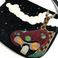 LOUIS VUITTON M92273 Monogram Satin Contes de Fées Musette Crossbody Flap Bag Pouch Shoulder Bag Satin Canvas Women's Black