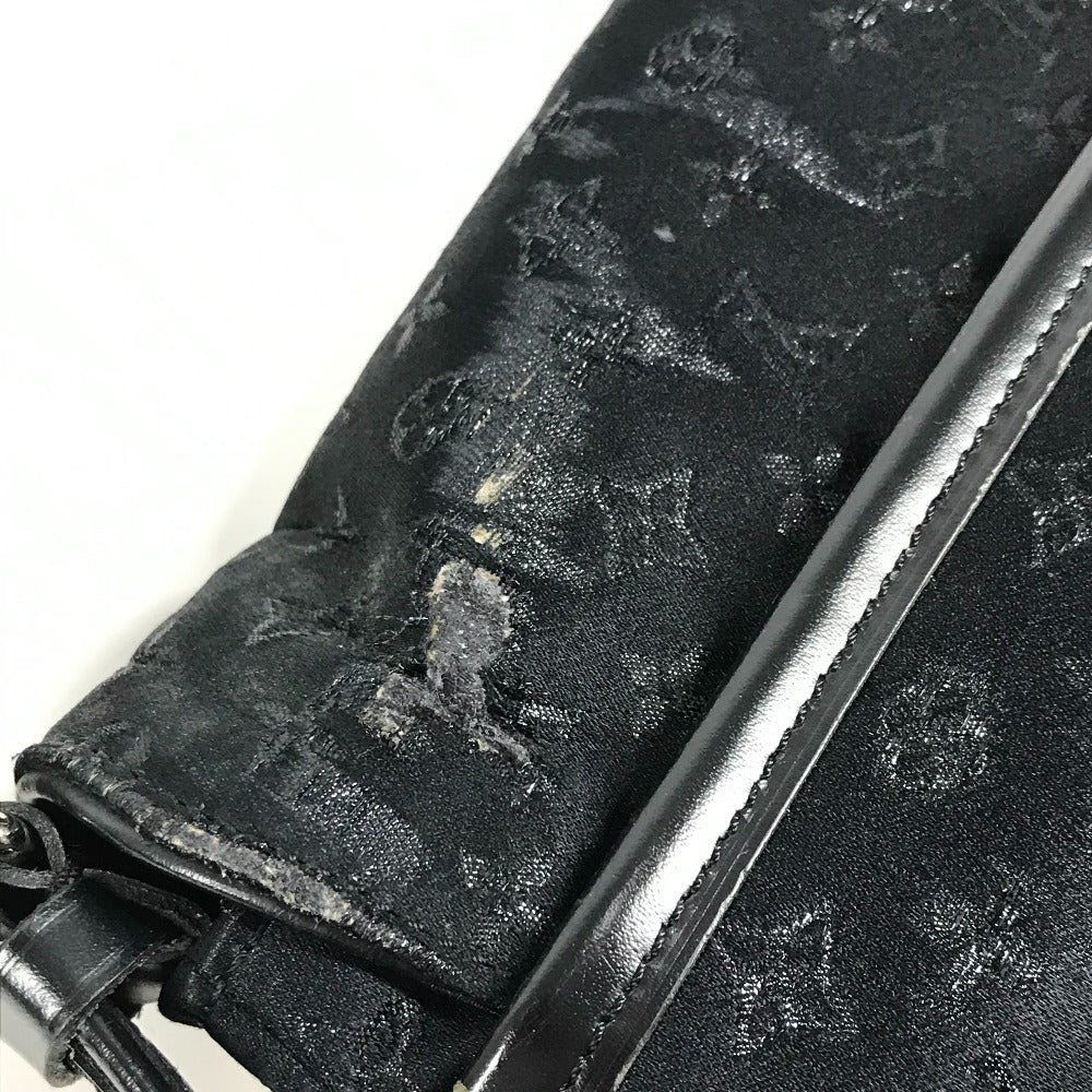 LOUIS VUITTON M92273 Monogram Satin Contes de Fées Musette Crossbody Flap Bag Pouch Shoulder Bag Satin Canvas Women's Black