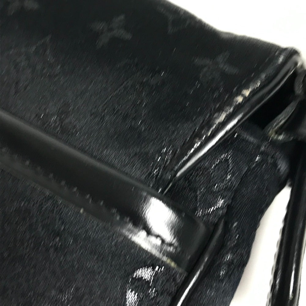 LOUIS VUITTON M92273 Monogram Satin Contes de Fées Musette Crossbody Flap Bag Pouch Shoulder Bag Satin Canvas Women's Black