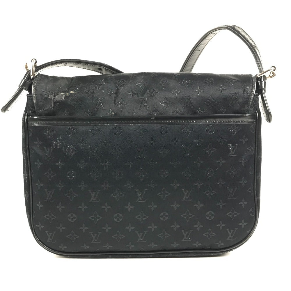 LOUIS VUITTON M92273 Monogram Satin Contes de Fées Musette Crossbody Flap Bag Pouch Shoulder Bag Satin Canvas Women's Black