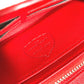 LOUIS VUITTON M81909 Monogram LV x YK Yayoi Kusama Portefeuille Sarah NM Kusama Yayoi Dots ลายจุด กระเป๋าสตางค์แบบพับสองทบมีฝาพับ หนังแท้ ยูนิเซ็กส์ สีแดง