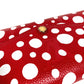 LOUIS VUITTON M81909 Monogram LV x YK Yayoi Kusama Portefeuille Sarah NM Kusama Yayoi Dots ลายจุด กระเป๋าสตางค์แบบพับสองทบมีฝาพับ หนังแท้ ยูนิเซ็กส์ สีแดง