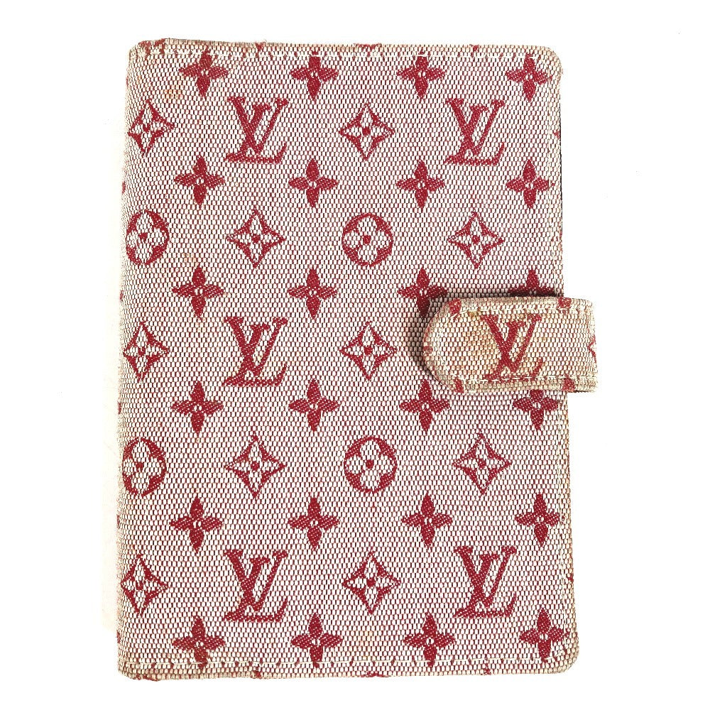 LOUIS VUITTON R20912 โมโนแกรมมินิ อเจนดา PM สมุดแพลนเนอร์ พีเอ็ม ออร์แกไนเซอร์ เครื่องเขียน ปกสมุดแพลนเนอร์ แคนวาสโมโนแกรมมินิ Unisex สีแดงเชอร์รี่