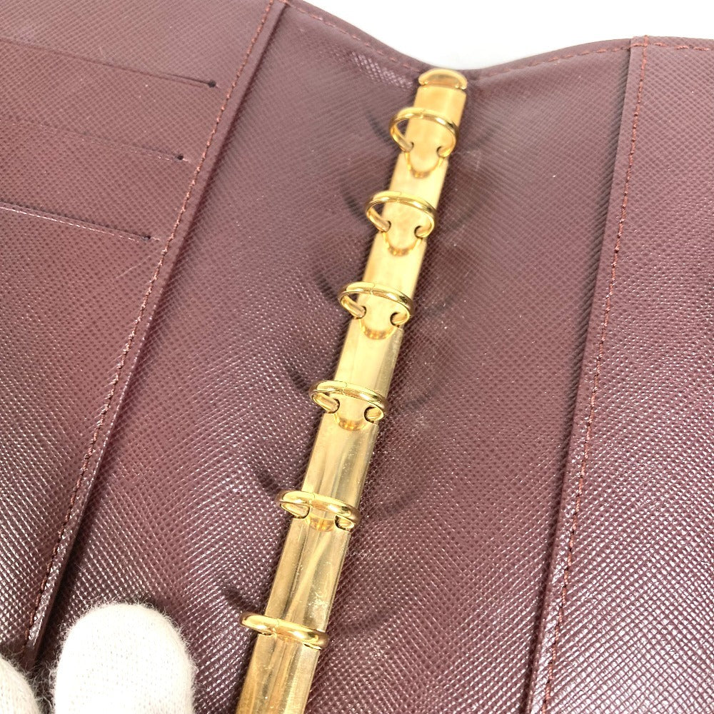 LOUIS VUITTON R20912 โมโนแกรมมินิ อเจนดา PM สมุดแพลนเนอร์ พีเอ็ม ออร์แกไนเซอร์ เครื่องเขียน ปกสมุดแพลนเนอร์ แคนวาสโมโนแกรมมินิ Unisex สีแดงเชอร์รี่