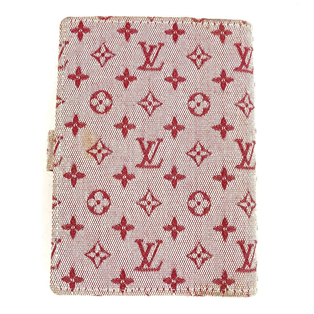 LOUIS VUITTON R20912 โมโนแกรมมินิ อเจนดา PM สมุดแพลนเนอร์ พีเอ็ม ออร์แกไนเซอร์ เครื่องเขียน ปกสมุดแพลนเนอร์ แคนวาสโมโนแกรมมินิ Unisex สีแดงเชอร์รี่