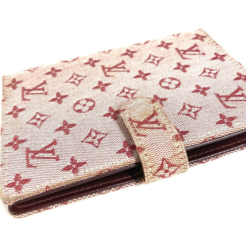 LOUIS VUITTON R20912 โมโนแกรมมินิ อเจนดา PM สมุดแพลนเนอร์ พีเอ็ม ออร์แกไนเซอร์ เครื่องเขียน ปกสมุดแพลนเนอร์ แคนวาสโมโนแกรมมินิ Unisex สีแดงเชอร์รี่