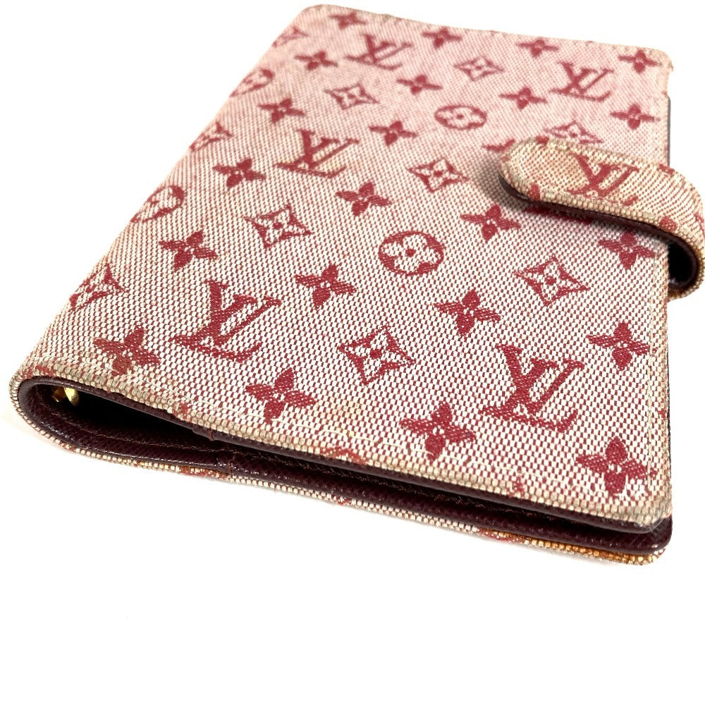 LOUIS VUITTON R20912 โมโนแกรมมินิ อเจนดา PM สมุดแพลนเนอร์ พีเอ็ม ออร์แกไนเซอร์ เครื่องเขียน ปกสมุดแพลนเนอร์ แคนวาสโมโนแกรมมินิ Unisex สีแดงเชอร์รี่