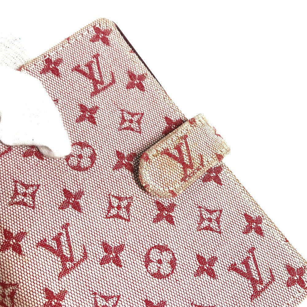 LOUIS VUITTON R20912 โมโนแกรมมินิ อเจนดา PM สมุดแพลนเนอร์ พีเอ็ม ออร์แกไนเซอร์ เครื่องเขียน ปกสมุดแพลนเนอร์ แคนวาสโมโนแกรมมินิ Unisex สีแดงเชอร์รี่