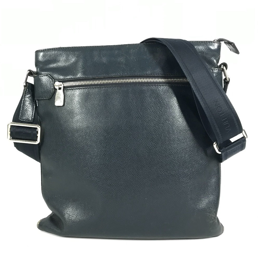 LOUIS VUITTON M32629 タイガ サシャ カバン 斜め掛け ポシェット ショルダーバッグ タイガレザー ユニセックス ボレアル ネイビー