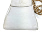 CHANEL วินเทจ CC โคโค่มาร์ค โลโก้ โซ่ สะพายข้าง กระเป๋าครอสบอดี้ มีฝาปิด ใส่โทรศัพท์ได้ กระเป๋าสะพายหนังคาเวียร์ ยูนิเซ็กส์ สีขาว