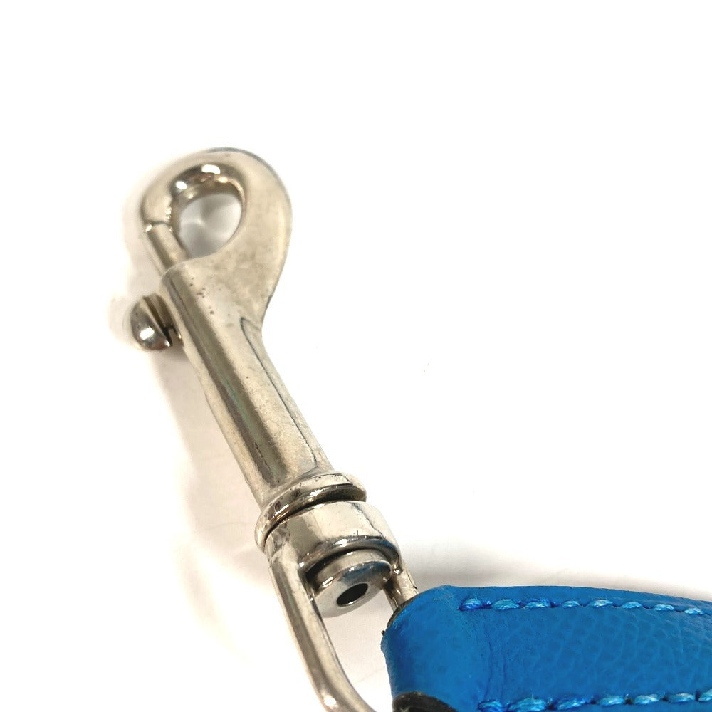 HERMES Pavane Dog Collar & Lead Set, Pair Accessories, Pet Dog, Collar, Leather, Unisex, Blue