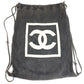 CHANEL สปอร์ต CC โคโค่มาร์ค โลโก้ กระเป๋าสะพายหลัง เป้สะพายหลัง ถัก กระเป๋า เป้ ผ้าคอตตอน ใช้ได้ทั้งชายและหญิง สีดำ