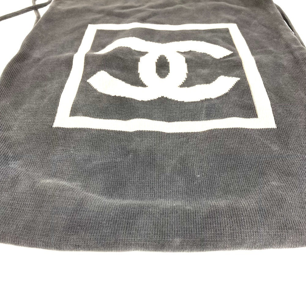 CHANEL สปอร์ต CC โคโค่มาร์ค โลโก้ กระเป๋าสะพายหลัง เป้สะพายหลัง ถัก กระเป๋า เป้ ผ้าคอตตอน ใช้ได้ทั้งชายและหญิง สีดำ