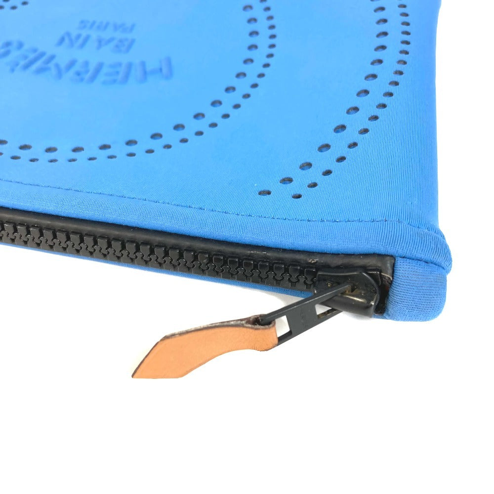 HERMES NeoBain Kanoe H PM กระเป๋าเครื่องสำอาง กระเป๋าอเนกประสงค์ กระเป๋าผ้าโพลีเอไมด์ ใช้ได้ทั้งชายและหญิง สีน้ำเงิน
