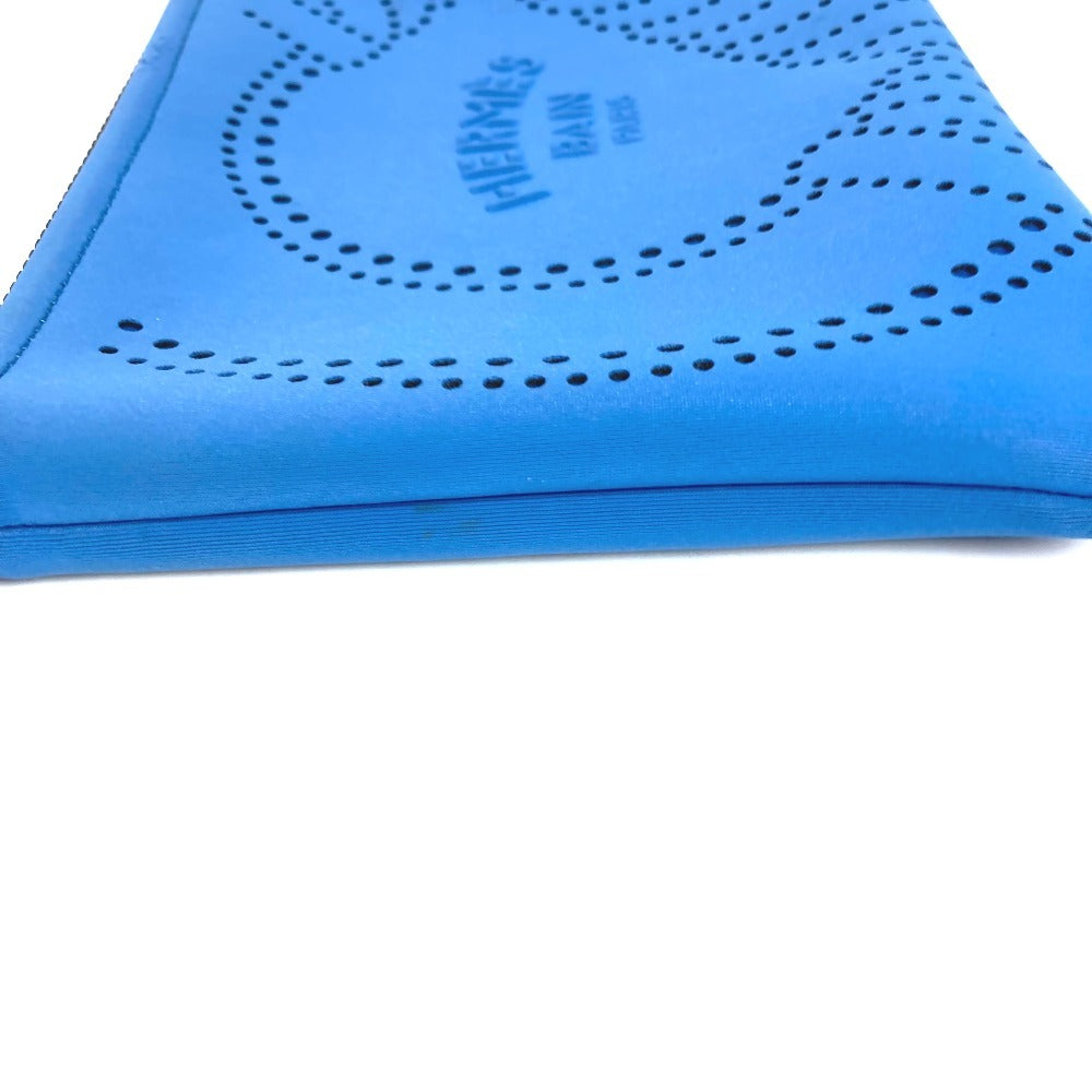 HERMES NeoBain Kanoe H PM กระเป๋าเครื่องสำอาง กระเป๋าอเนกประสงค์ กระเป๋าผ้าโพลีเอไมด์ ใช้ได้ทั้งชายและหญิง สีน้ำเงิน