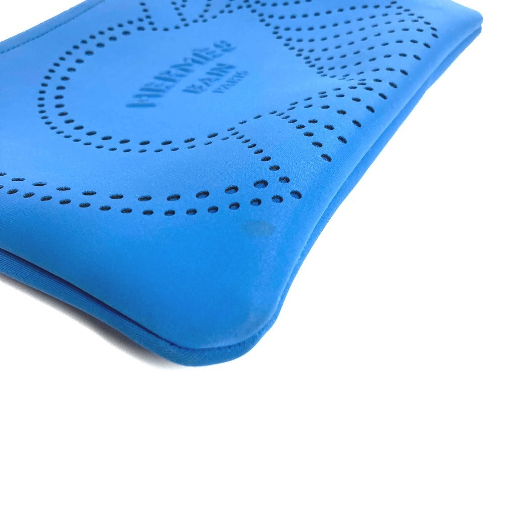 HERMES NeoBain Kanoe H PM กระเป๋าเครื่องสำอาง กระเป๋าอเนกประสงค์ กระเป๋าผ้าโพลีเอไมด์ ใช้ได้ทั้งชายและหญิง สีน้ำเงิน