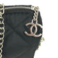 CHANEL CC Coco Mark Bicolor Folding Umbrella with Chain Case, Chain Pouch, Umbrella, Nylon, Unisex, Black