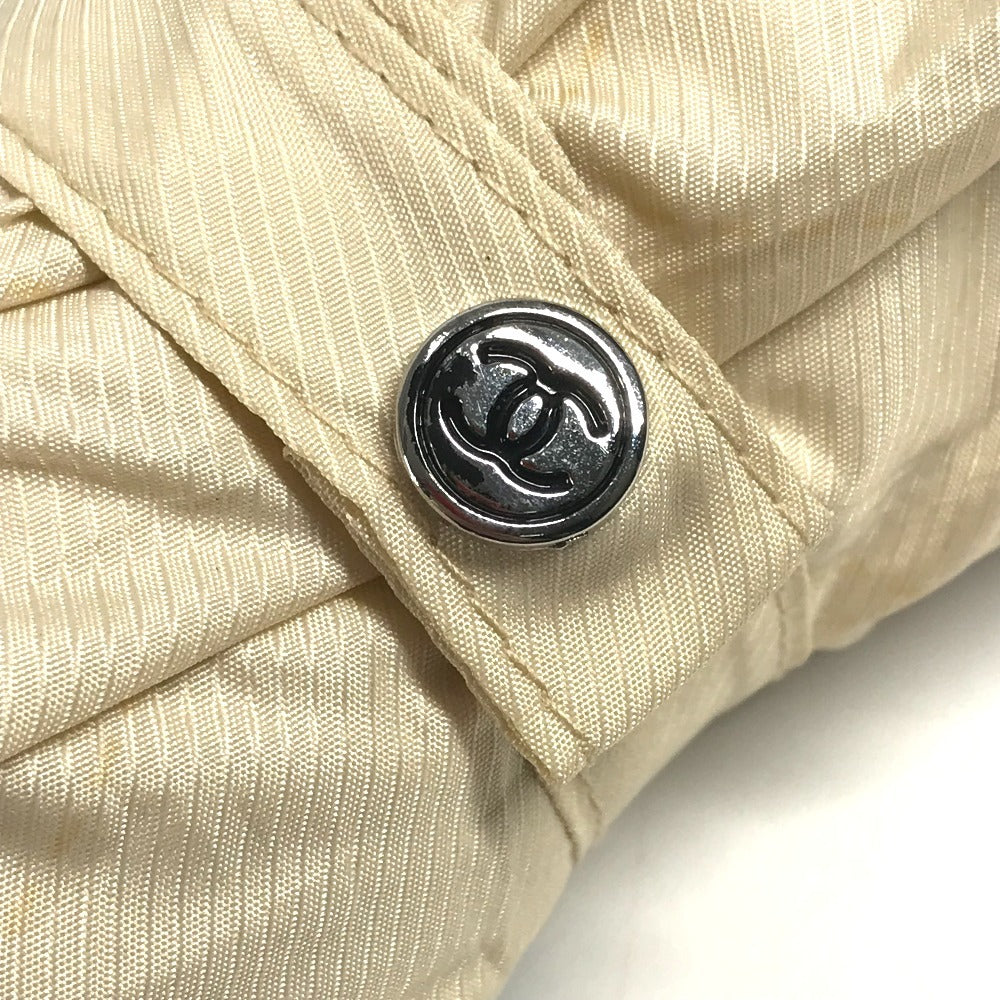 CHANEL CC Coco Mark Bicolor Folding Umbrella with Chain Case, Chain Pouch, Umbrella, Nylon, Unisex, Black
