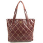 CHANEL Matelasse Quilted Wild Stitch CC Coco Mark Logo Handbag Tote Bag Leather Unisex Wine Red