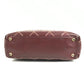 CHANEL Matelasse Quilted Wild Stitch CC Coco Mark Logo Handbag Tote Bag Leather Unisex Wine Red