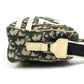 Dior Vintage Trotter Logo NO2 Bag Crossbody Pochette Shoulder Bag PVC/Canvas/Suede Unisex Black