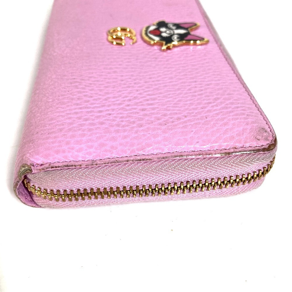 GUCCI 499337 BOSCO กระเป๋าสตางค์ใบยาวซิปรอบ หนัง ยูนิเซ็กส์ สีชมพู