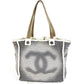CHANEL Magic CC โลโก้ CC กระเป๋า Magic CC กระเป๋าโท้ท กระเป๋าสะพายข้าง ผ้าฝ้าย สำหรับผู้ชายและผู้หญิง สีงาช้าง
