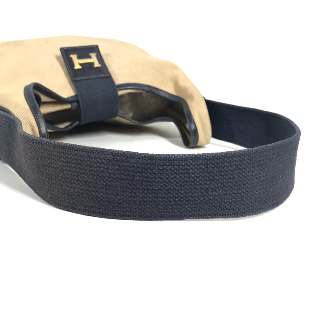 HERMES ヴィンテージ サコ カバン 肩掛け ポーチ付き ショルダーバッグ レザー/キャンバス ユニセックス ベージュ