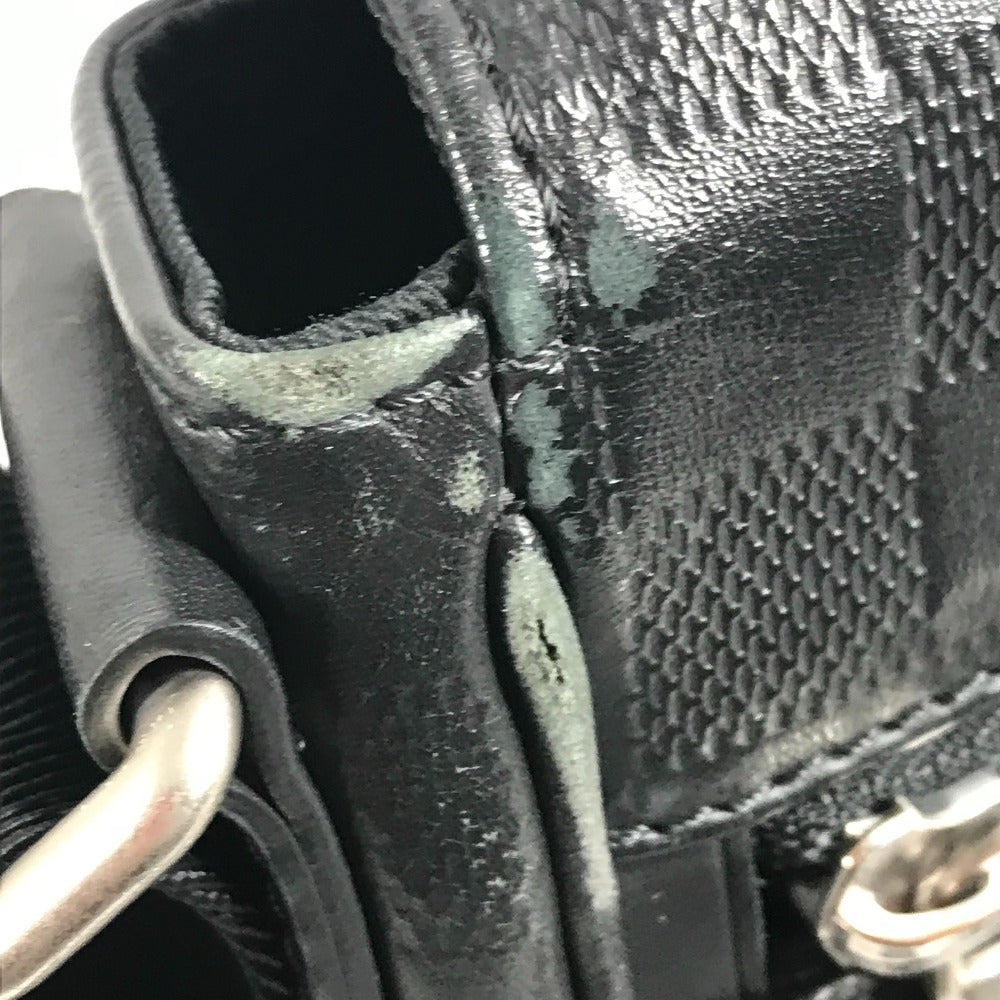 LOUIS VUITTON N41033 ダミエアンフィニ ディストリクトPM ディストリクトPM カバン フラップ 斜め掛け ショルダーバッグ ダミエアンフィニレザー ユニセックス オニキス ブラック