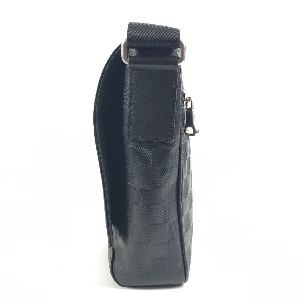 LOUIS VUITTON N41033 ダミエアンフィニ ディストリクトPM ディストリクトPM カバン フラップ 斜め掛け ショルダーバッグ ダミエアンフィニレザー ユニセックス オニキス ブラック