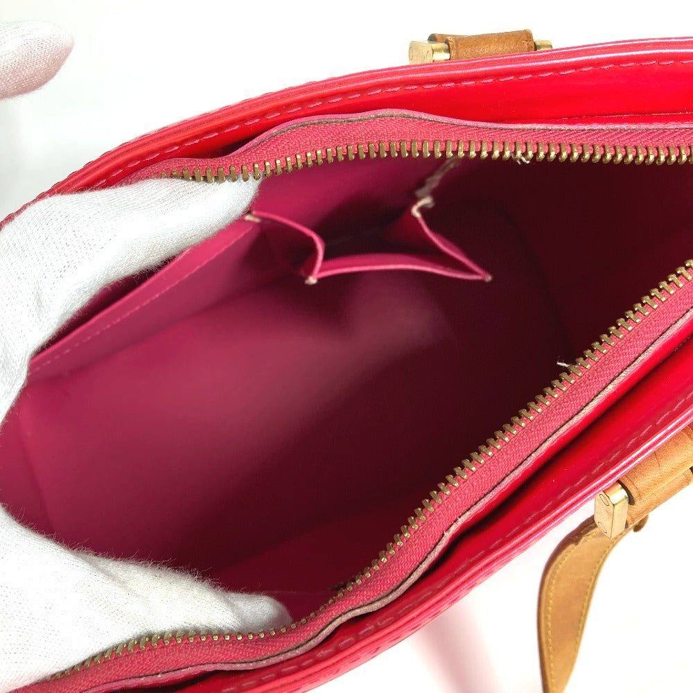 LOUIS VUITTON M91219 モノグラムヴェルニ ヒューストン カバン トートバッグ ショルダーバッグ ハンドバッグ モノグラムヴェルニキャンバス ユニセックス フューシャ ピンク