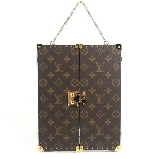 LOUIS VUITTON GI0554 モノグラム ホーム ミラー トランク インテリア 三面鏡 鏡 モノグラムキャンバス ユニセックス ブラウン