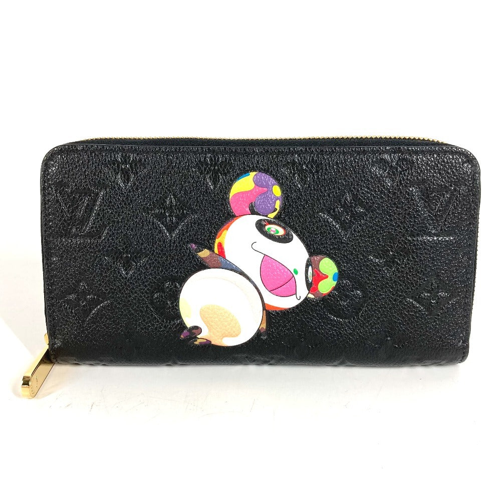 LOUIS VUITTON M14160 日本限定 LV × TM モノグラムアンプラント ジッピーウォレット 村上隆 パンダ ラウンドファスナー 長財布 モノグラムアンプラントレザー ユニセックス ブラック