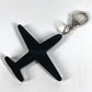 CHANEL 16S エアプレーン 飛行機 バッグチャーム キーホルダー プラスチック レディース ブラック