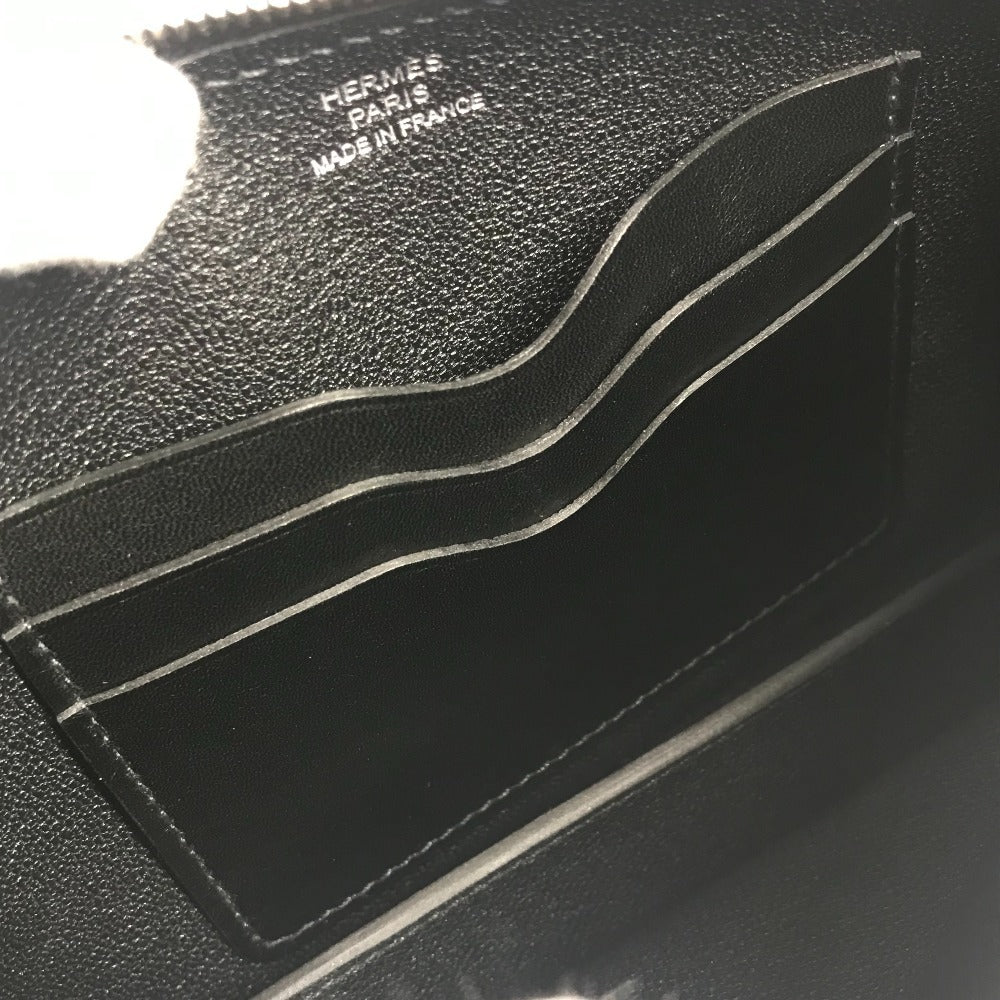 HERMES ジップアンゴー トゥーゴー シェーヌダンクル ポーチ 《ジップアンゴー》 トゥー ゴー シェーヌダンクル ハンドバッグ カバン 肩掛け ショルダーバッグ レザー ユニセックス ブラック