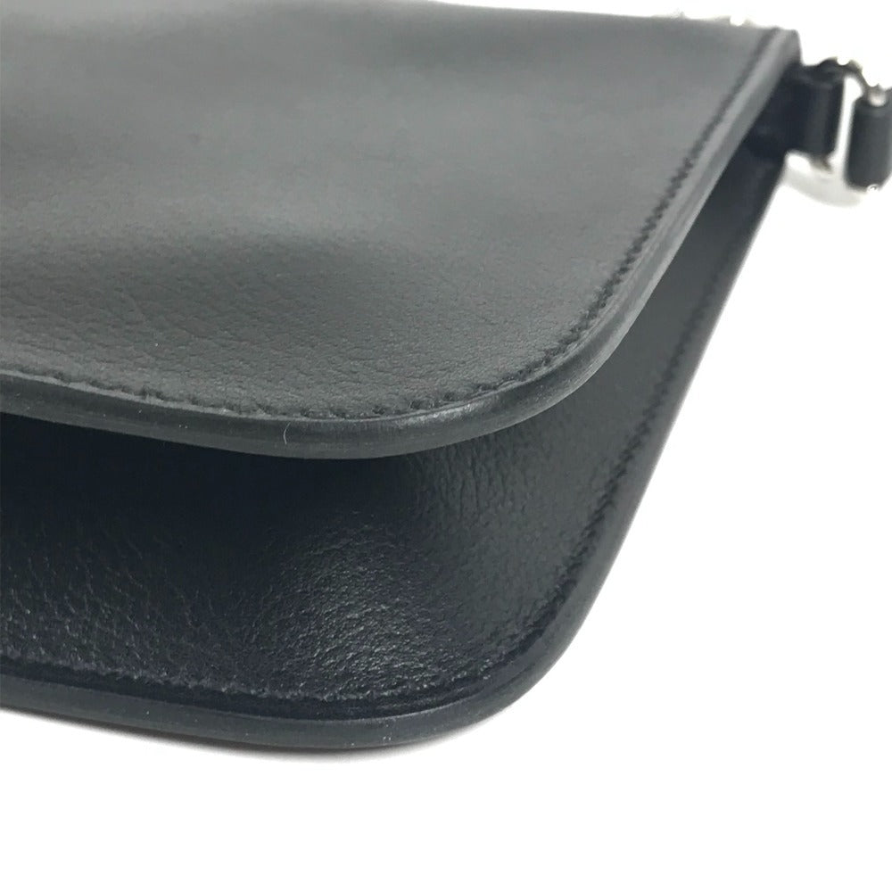 HERMES ジップアンゴー トゥーゴー シェーヌダンクル ポーチ 《ジップアンゴー》 トゥー ゴー シェーヌダンクル ハンドバッグ カバン 肩掛け ショルダーバッグ レザー ユニセックス ブラック