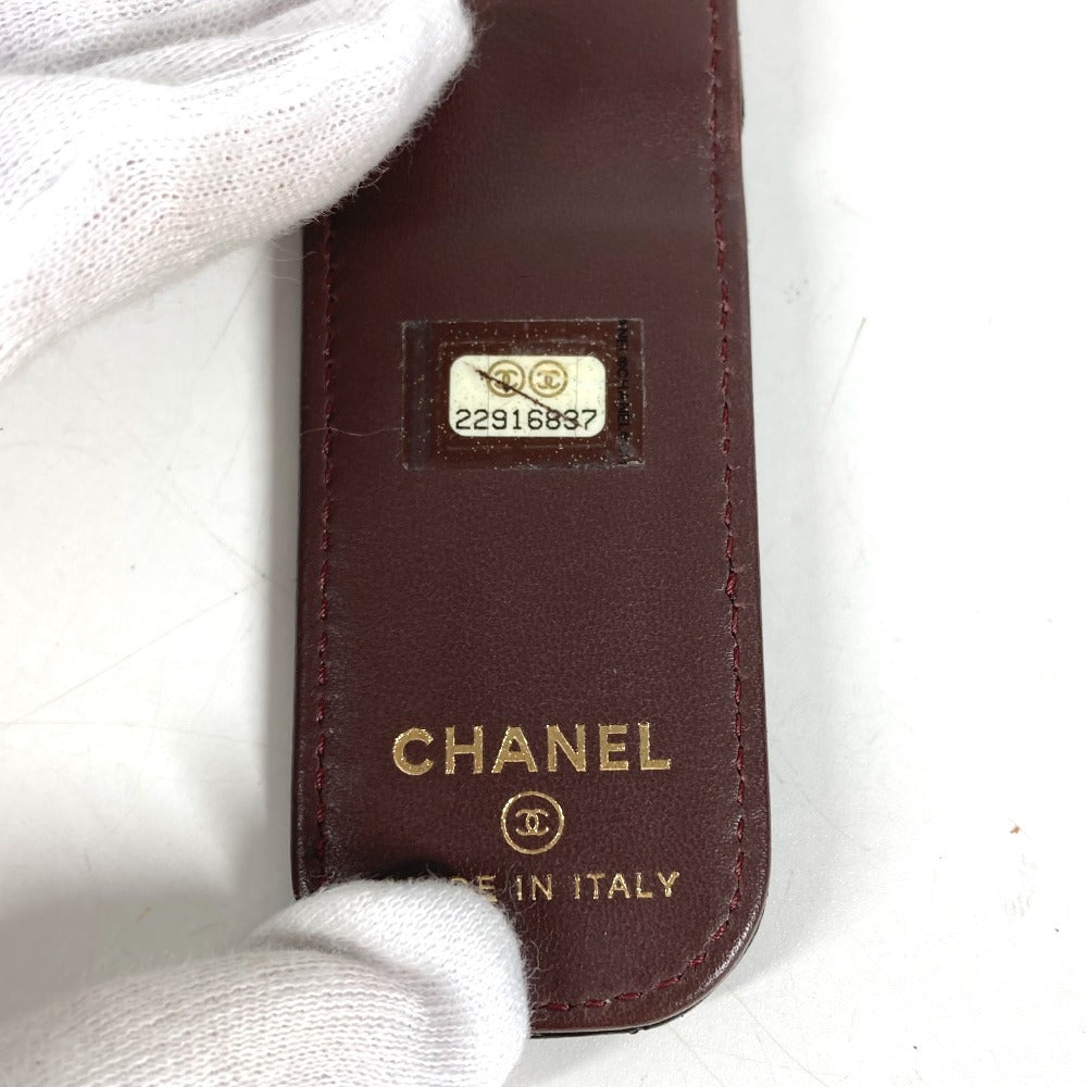 CHANEL CC ココマーク ロゴ Vステッチ 財布 札ばさみ マネークリップ レザー ユニセックス ブラック