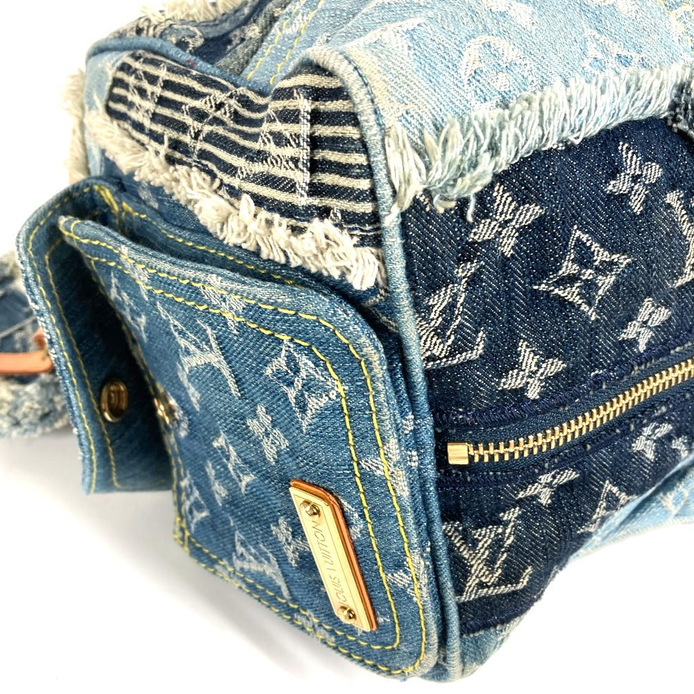 LOUIS VUITTON M95380 モノグラムデニム パッチワーク スピーディ30 スピーディ 30 ミニボストンバッグ ハンドバッグ モノグラムデニムキャンバス ユニセックス ブルー