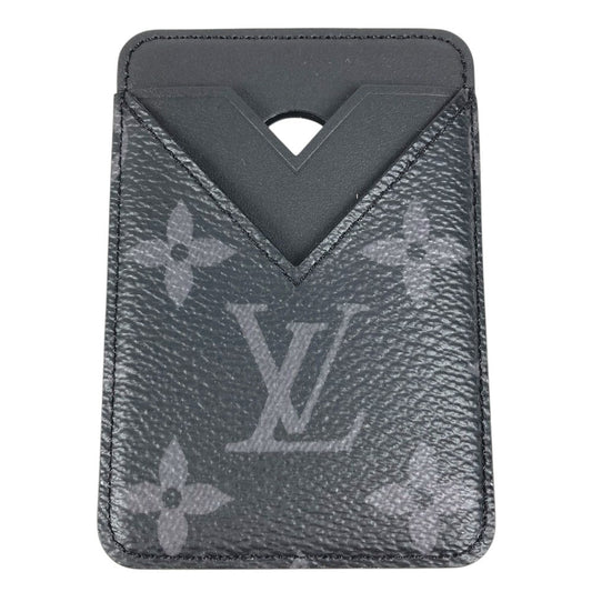 LOUIS VUITTON M12602 モノグラムエクリプス ポルトカルトマグネット フォンアクセサリー magsafe 名刺入れ パスケース カードケース モノグラムエクリプスキャンバス ユニセックス ブラック