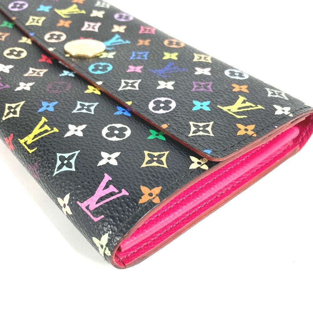 LOUIS VUITTON M93747 モノグラムマルチカラー ポルトフォイユ サラ 財布 ウォレット フラップ ロングウォレット 長財布 モノグラムマルチカラーキャンバス レディース ノワール ブラック