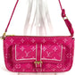 LOUIS VUITTON M46161 モノグラム マキシポシェットアクセソワール カバン 2WAYバッグ 斜め掛け ポシェット ハンドバッグ ショルダーバッグ モノグラムキャンバス レディース フューシャ ピンク