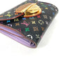 LOUIS VUITTON M60283 モノグラムマルチカラー ポルトフォイユ ジョイ 財布 ウォレット コンパクトウォレット 3つ折り財布 モノグラムマルチカラーキャンバス レディース ヴィオレ ブラック