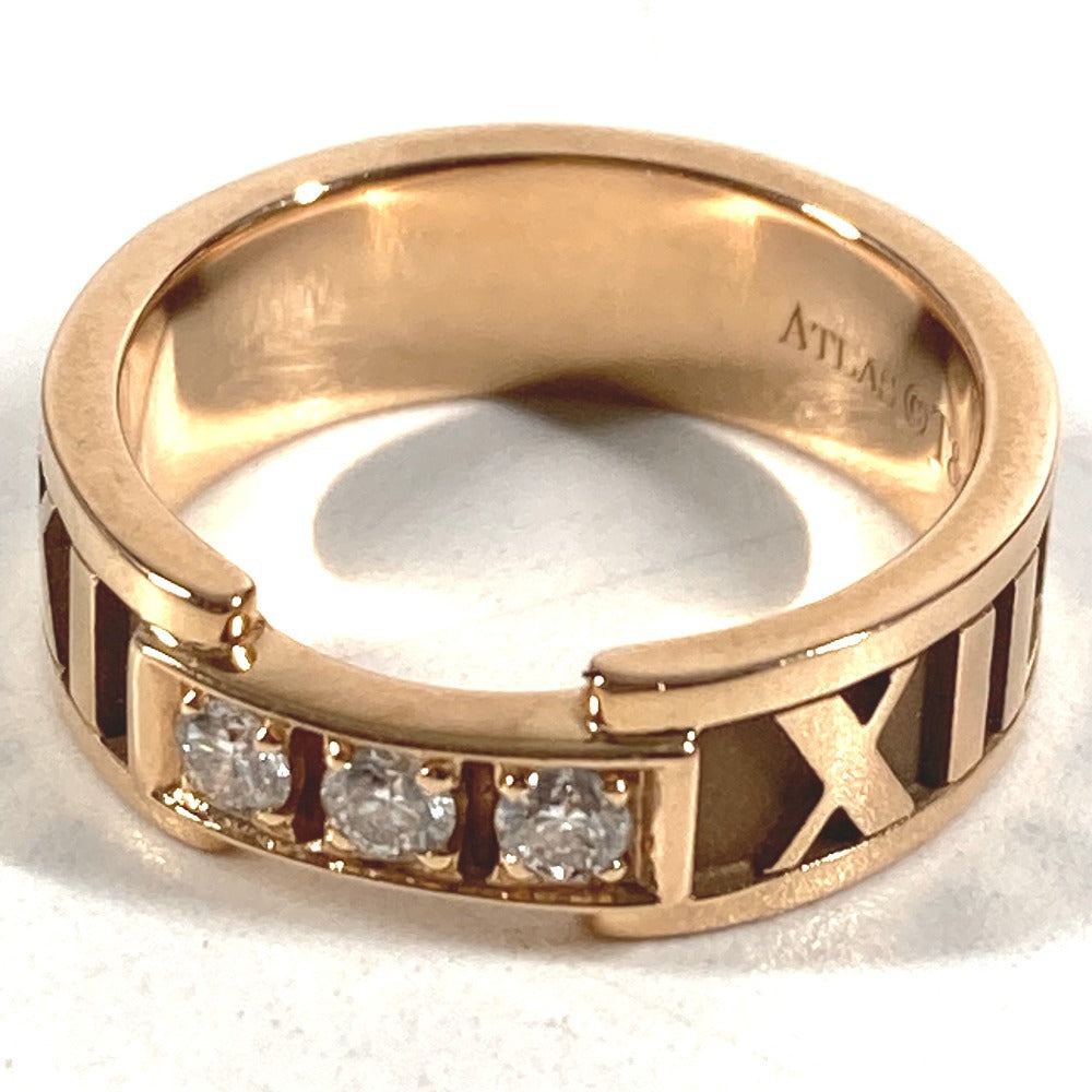 TIFFANY&Co. K18 金 18K アトラス 3P ダイヤ ダイヤモンド アクセサリー ジュエリー リング・指輪 Au750 レディース ピンクゴールド