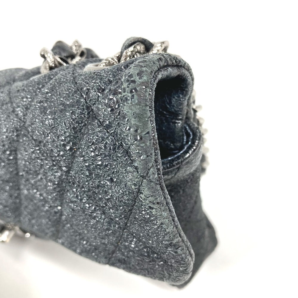 CHANEL マトラッセ キルティング CC ココマーク ロゴ カバン 斜め掛け Wチェーンバッグ ハンドバッグ 肩掛け ショルダーバッグ コーティングキャンバス ユニセックス ダークグレー系
