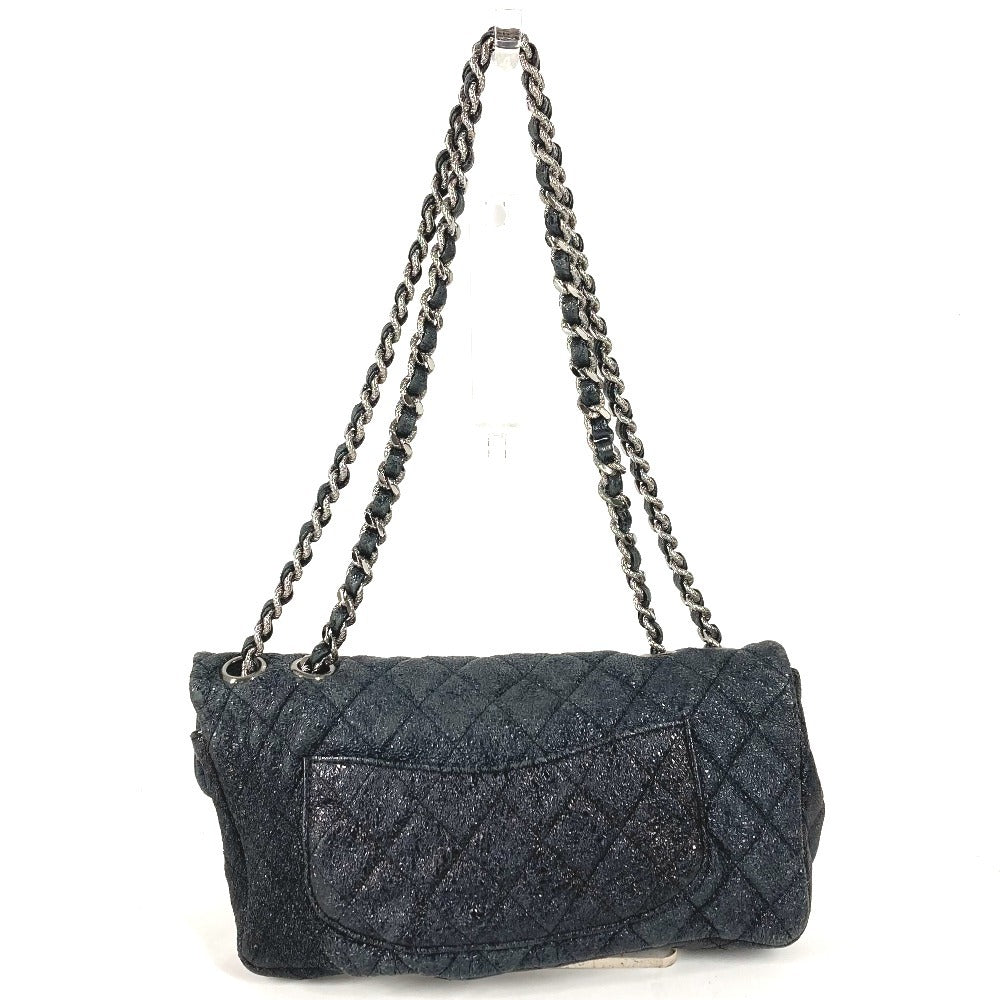 CHANEL マトラッセ キルティング CC ココマーク ロゴ カバン 斜め掛け Wチェーンバッグ ハンドバッグ 肩掛け ショルダーバッグ コーティングキャンバス ユニセックス ダークグレー系